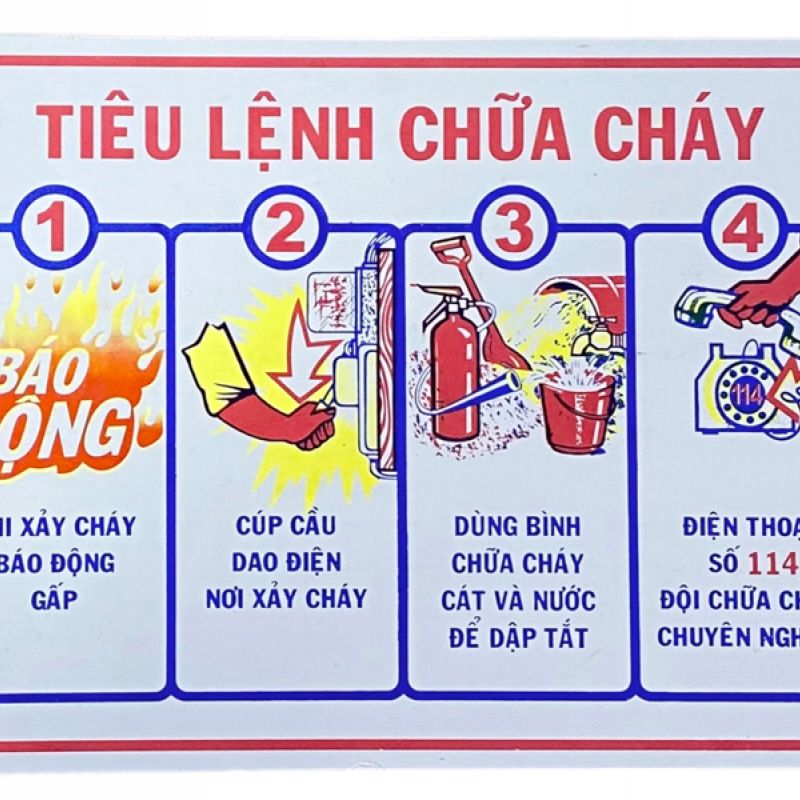 BẢNG TIÊU LỆNH PCCC